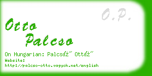 otto palcso business card